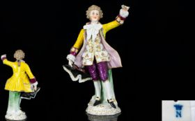 Rudolstadt / Volkstedt Late 19th Century Fine Quality Hand Painted Porcelain Figure of a Young