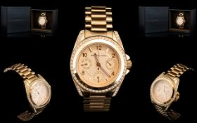 Michael Kors MK 5613 - Rose Gold / Steel Ladies Signature Watch.