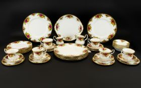 Royal Albert Old Country Roses Serve Ware To include six dinner plates, six desert bowls,