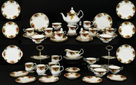Royal Albert Old Country Roses A Large Collection Of Ceramic Serve Wear Aprox 60 Pieces In Total,