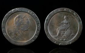 George III 1797 Cartwheel Two Pence Piece Fair Condition,