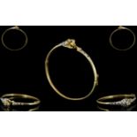Ladies 9ct Gold Nice Quality - Hinged Leopards Head Bangle,