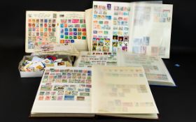 Four Albums And Shoe Box Containing A Large Quantity Of World Stock Stamps,