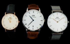 A Collection of Daniel Wellington Watches ( 3 ) Three In Total.
