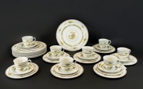 Royal Doulton Part Dinner Service - Hamilton Set. Comprising Eight Cups And Saucers And side Plates.