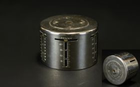 The Yorkshire Penny Bank Ltd Money Box. 1920's Money Bank. Number 136046. Pat Number 168.828.