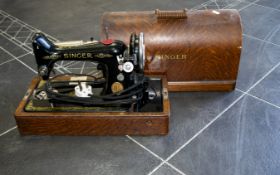 Singer Table Top Sewing Machine By 'The Singer Manufacturing Co'.