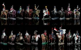 Del Prado Hand Painted Lead Soldiers on Horse Back Collection of 20 (twenty) Includes 1.