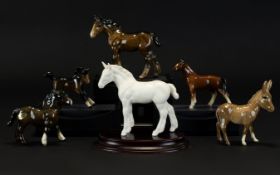 Beswick Collection of Six ( 6 ) Foal Horse Figures. Various Models and Colours.