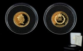 Harrington and Byrne Ltd and Numbered Edition 2017 Sapphire Jubilee Gold Proof Sovereign.