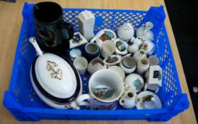 A Collection Of Crested Ware And Mixed Ceramics A varied lot to include several items of crested