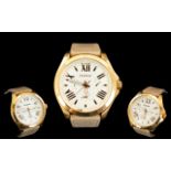 Fossil LDS Attractive Ladies Cecile Rose Gold Plated Chronograph Watch.