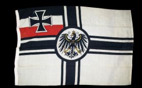 WWI Interest German Imperial Naval (Kaiserliche Marine) War Flag (1903- 1919) Taken from the German