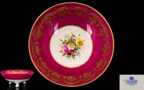 Coalport Hand Painted 20thC Hand Painted and Quality Porcelain Bowl Centrepiece.
