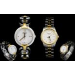 Tissot - 1853 Ladies PR100 Two Tone Date-just Automatic Watch, Features a Silver Dial,