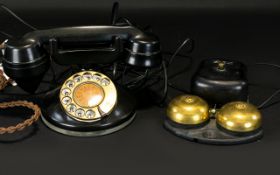 Vintage Black Cellulose Traditional Telephone.
