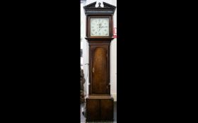 Thomas Houghton Chorley (1780-1840) Oak Cased 30 Hour Longcase Clock Twin weight, with broken