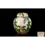 Cobridge / Moorcroft Nice Quality - Large Signed Pottery Lidded Ginger Jar ' Foxgloves ' Design on