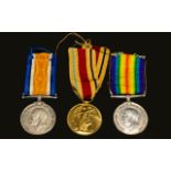 World War I Trio of Military Medals Awarded to 35639 PTE , J.W.Towse K.0.Y.L1.