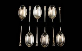 A Good Boxed Set of Six Silver Coffee Spoons In Excellent / Unused Condition - Please See Photo to