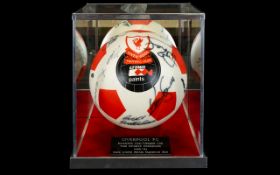 Liverpool F.C Crown Paints Sponsor Ball. Exceptionally rare sponsor ball with original printed