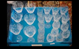 Glass Drinking Set comprising decanter and six glasses.