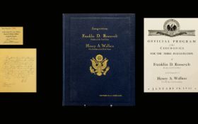 Inauguration of Franklin D. Roosevelt President Of The United States and Henry A. Wallace - Vice