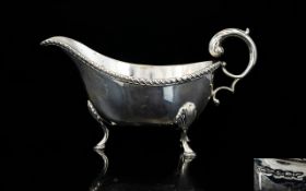 John Dixon and Son - Nice Quality and Well Proportioned Silver Sauce Boat.