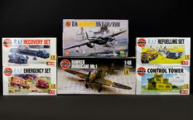 Collection of Airfix Models, to include. (1) Hawker Hurricane Mk.1. (2) D.H. Mosquito MkII/VI/XVIII.