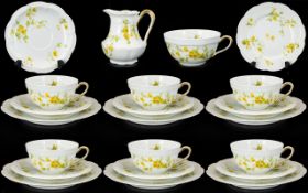 Haviland & Co Limoges Hand Painted 22 Piece China Tea Service, Made For H. G.