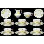 Haviland & Co Limoges Hand Painted 22 Piece China Tea Service, Made For H. G.