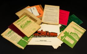 Railway Interest. Railway ( 16 ) Items In Total - In Folder. Misc Booklets, Papers and Diagrams.
