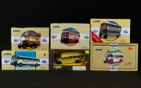 Corgi Classics Ltd Edition Public Transport - Scale Diecast Model Coaches ( 6 ) Six In Total.