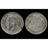 George V British High Grade Silver Half Crown - Date 1917 - Low Mintage. Please See Photo for Grade.