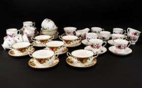 A Collection of Part Teasets comprising Royal Albert 'Old Country Roses', Colclough,