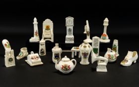 A Good Collection of Early Crested Ware - Various Brands, Towns etc ( 20 ) Pieces In Total.