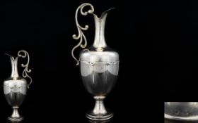 Antique Period Solid Silver Urn Shaped Small Jug of Classical Form. Excellent Proportions.