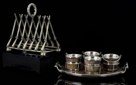 Victorian Period - Excellent Quality Silver Plated Six Tier Toast Rack,