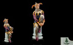 Royal Doulton - Early Hand Painted Porcelain Figure ' The Jester ' HN2016. Designer C.J. Noke.