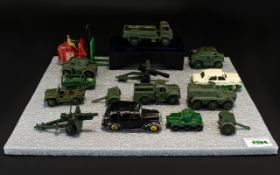 A Collection of Dinky Diecast British Military Vehicles including Armoured Personnel Carrier,