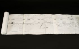 Railway Interest Gradient Speed And Line Diagram Carlisle - Glasgow Monochrome printed copy on