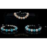 Tresor Paris Contemporary Crystal Set Friendship Bracelets Three in total,