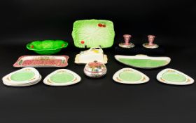 A Small Collection of Art Deco Pottery comprising Beswick Ware Salad Dishes, Solian Ware,