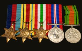 World War II Military Medals ( 5 ) Awarded to Private James Edward Brindle - British Army.