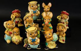 Collection of Pendelfin Ceramic Figures. Includes Various Rabbit Figures - Bellman No 2040075 Tom No