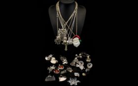 A Mixed Collection Of Silver Tone Costume Jewellery A varied collection to include two Sarah