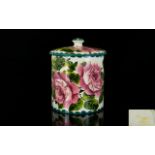 Wemyes Large Lidded Preserve Pot / Jar In The ' Cabbage Rose ' Pattern.