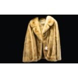 A Vintage Blonde Mink Jacket Hip length evening jacket with revere collar, front slant pockets,
