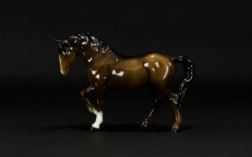 Beswick Horse Figure ' Stocky Jogging Mare ' 3rd Version. Model No 855. Issued 1947 - 1989. Designer