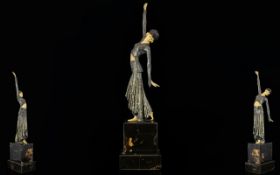 Art Deco Fine Copy of an Original Figure Called ' Footsteps ' By Demetre Chipairus In 1925.